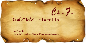 Csákó Fiorella névjegykártya